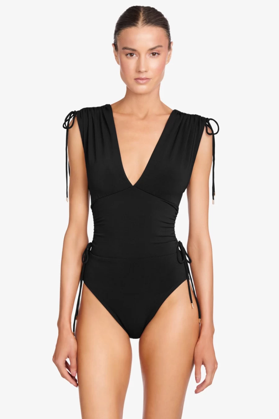 Robin Piccone Women's Aubrey V Plunge One Piece Swimsuit