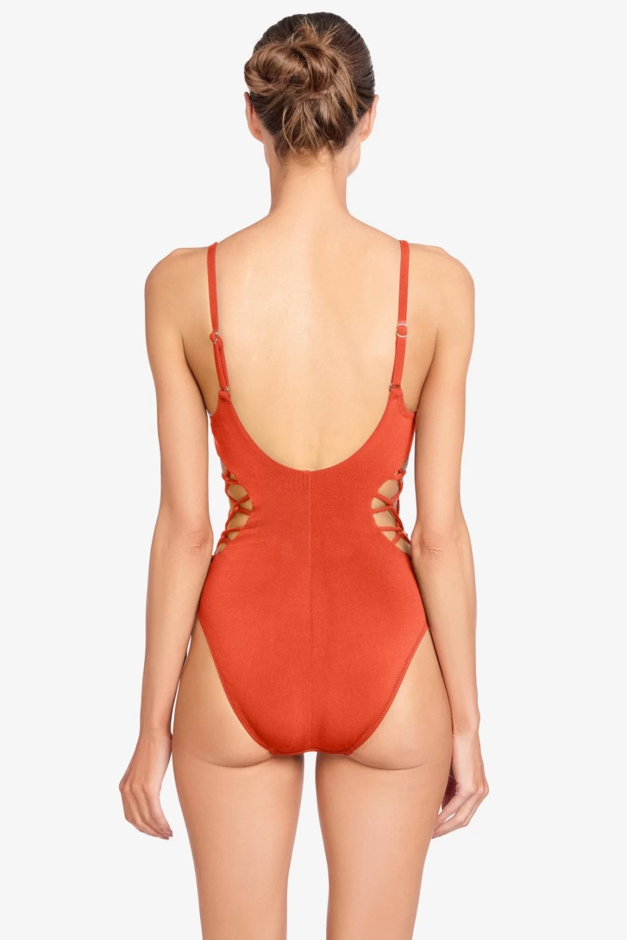 Robin Piccone Women's Aubrey Lace Up One Piece Swimsuit