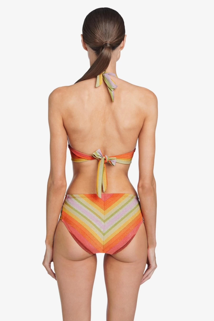 Robin Piccone Women's Greta Halter Top in Persimmon Multi Color