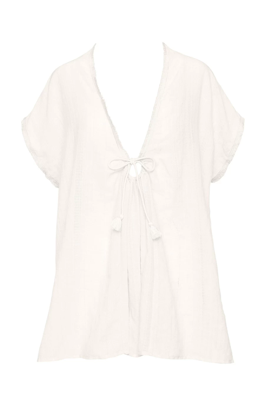 Robin Piccone Women's Michelle Fringe Boho Chic Tunic Top