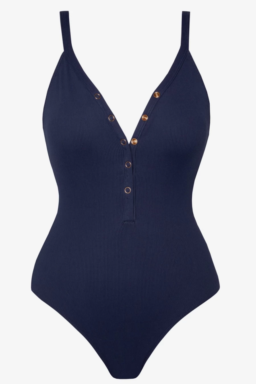 Robin Piccone Women's Navy V-Neck One Piece Swimsuit