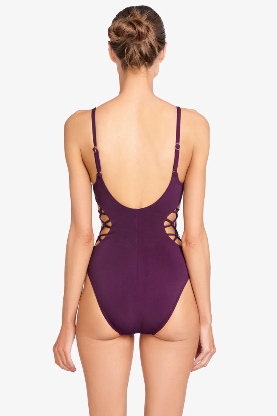 Robin Piccone Women's Aubrey Lace Up One Piece Swimsuit
