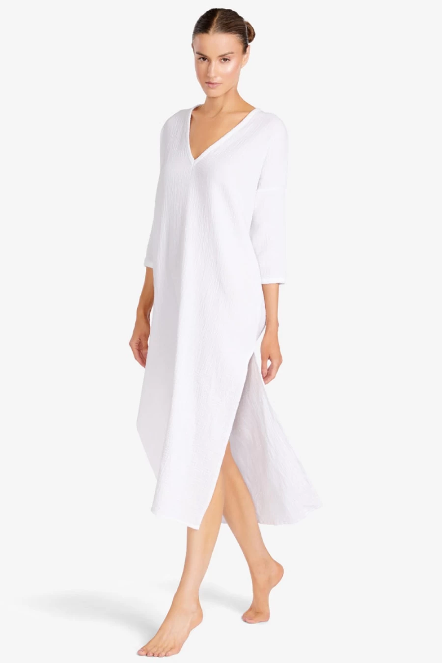 Robin Piccone Women's Emily V-Neck Tunic Dress - Flowy Casual Chic Style