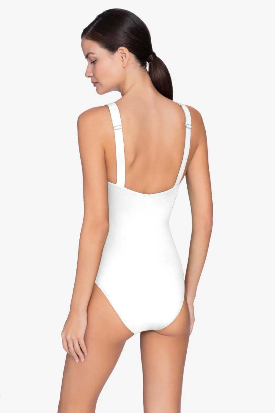 Robin Piccone Women's White Ava Knot One Piece Swimsuit