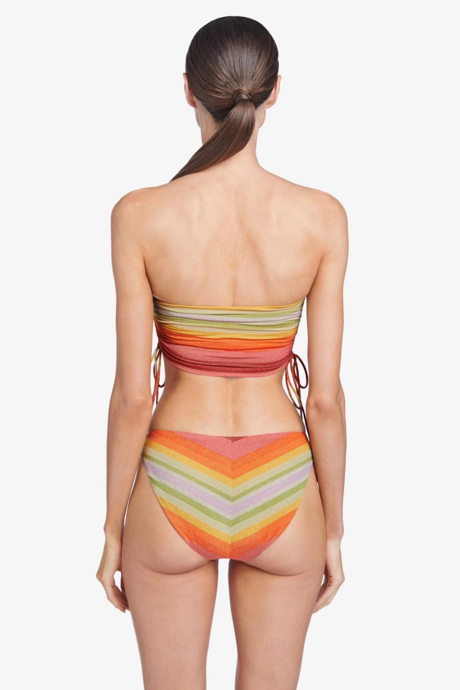 Robin Piccone Women's Greta Bandeau Top in Persimmon Multi Color
