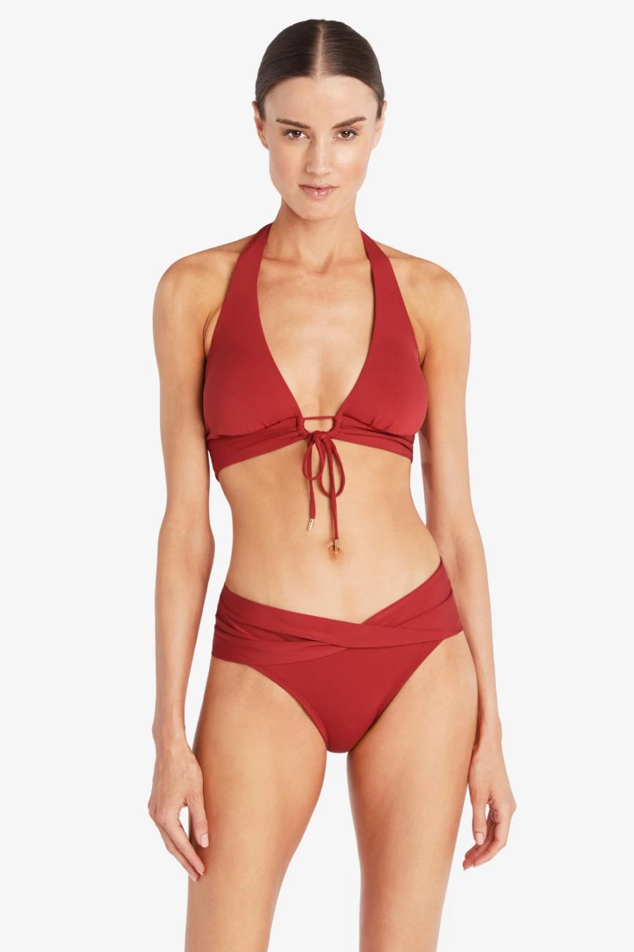 Robin Piccone Women's Aubrey Twist Bikini Bottom - High-Waisted Swimwear for Women