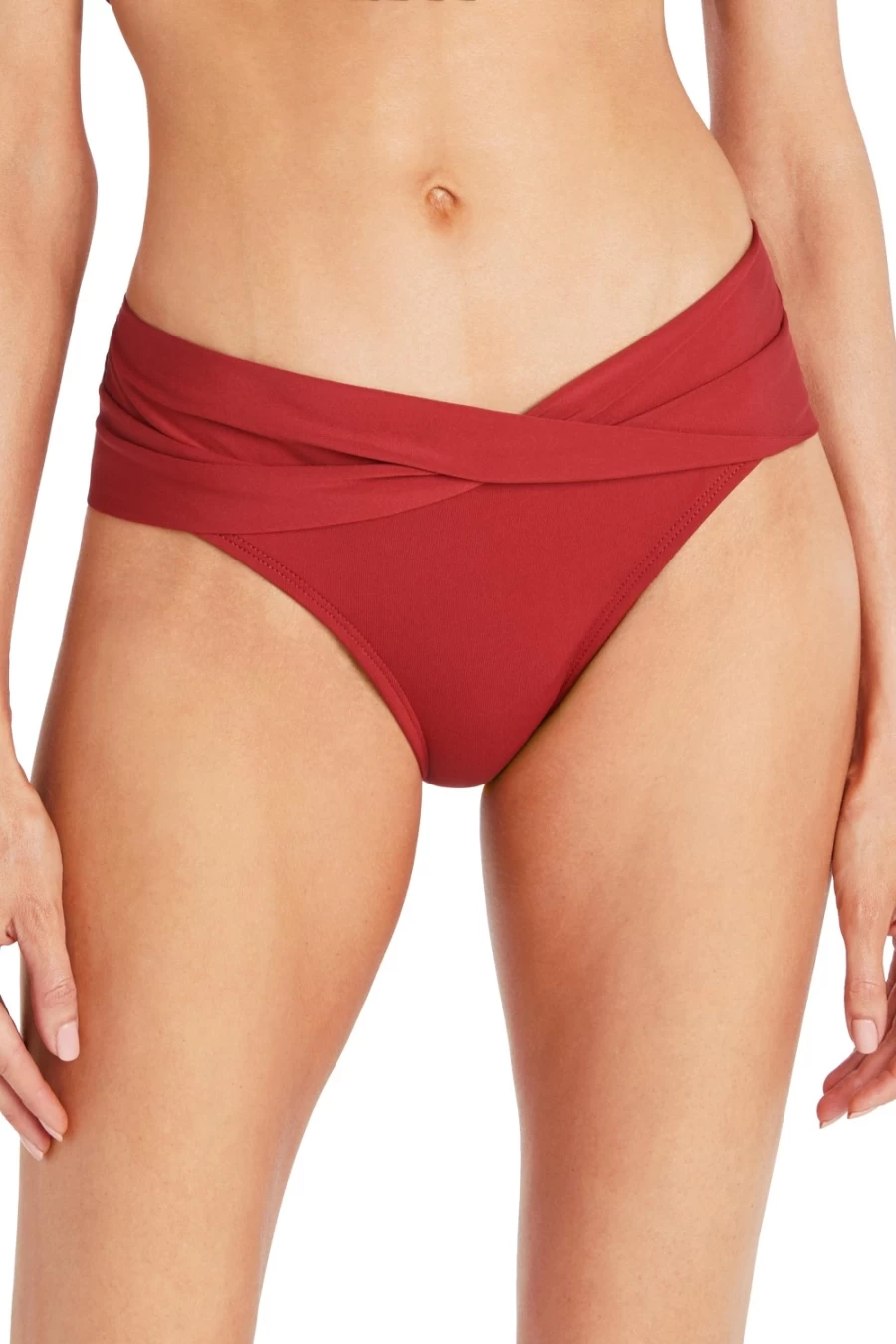 Robin Piccone Women's Aubrey Twist Bikini Bottom - High-Waisted Swimwear for Women