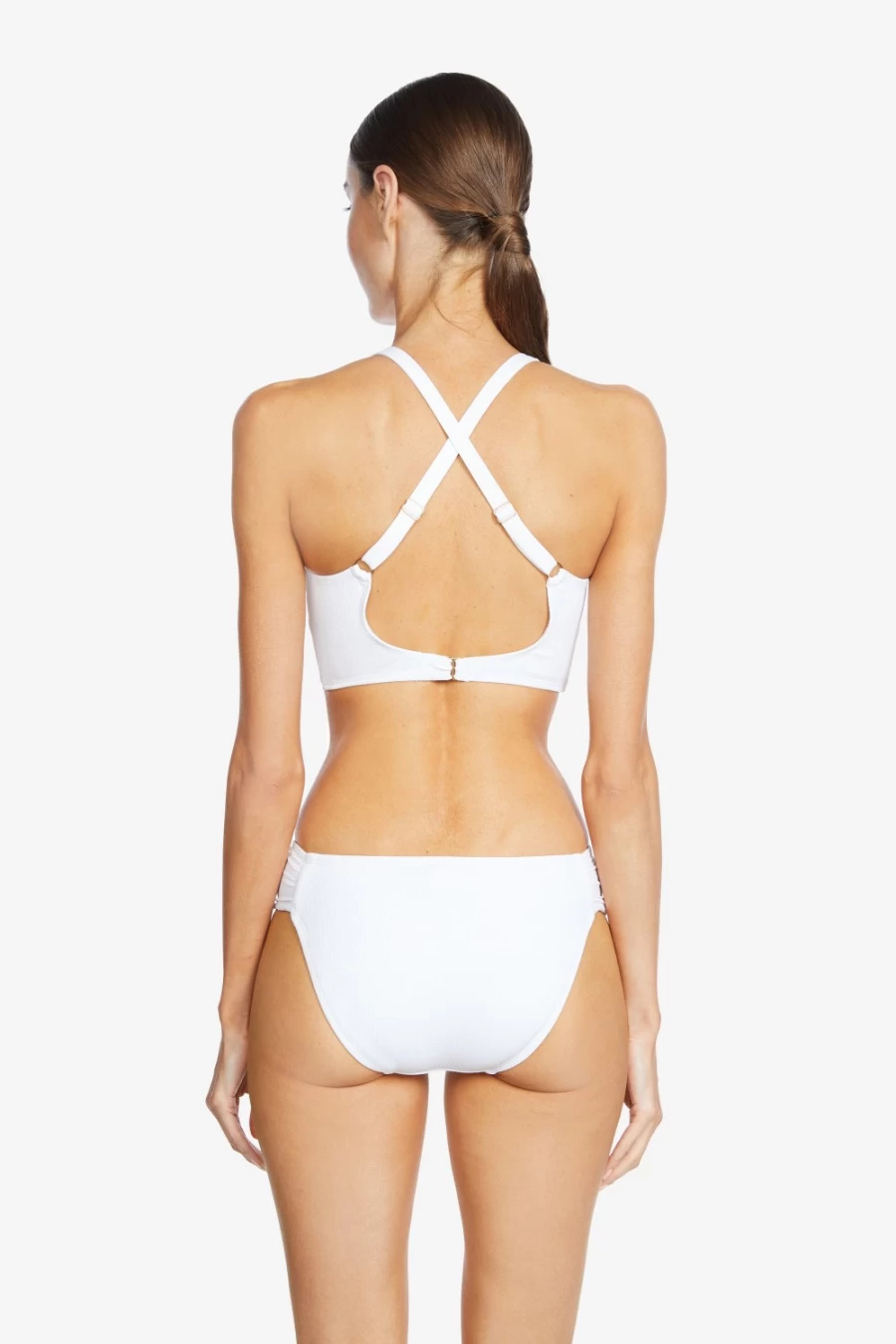 Robin Piccone Women's Amy Tab Side Bikini Bottom in White