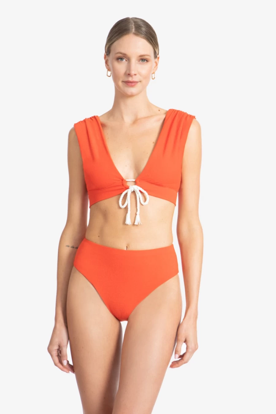 Robin Piccone Women's Marmalade Soliel Capsleeve Bikini Top