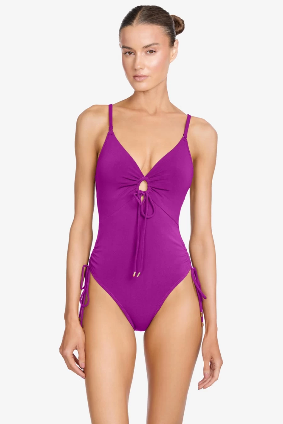 Robin Piccone Women's Aubrey One Piece Swimsuit with Keyhole Detail