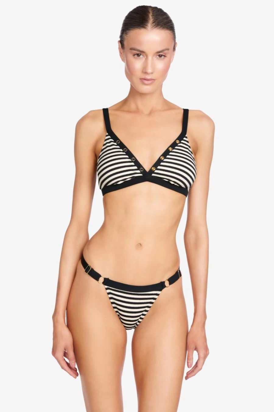 Robin Piccone Women's Ecru Multi Jules Bikini Bottom Swimsuit