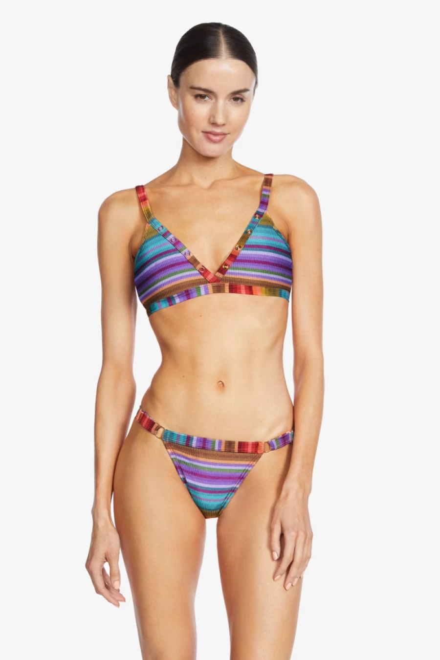 Robin Piccone Women's Ines Triangle Top - Multi Color Bikini