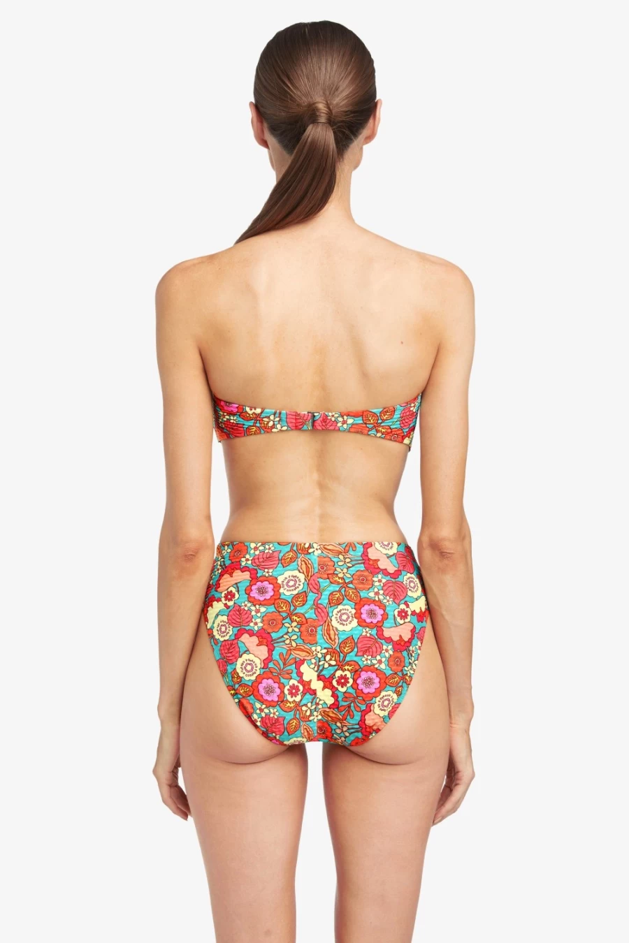 Robin Piccone Women's High Waist Bikini Bottom - Iceberg Multi Color Swimwear