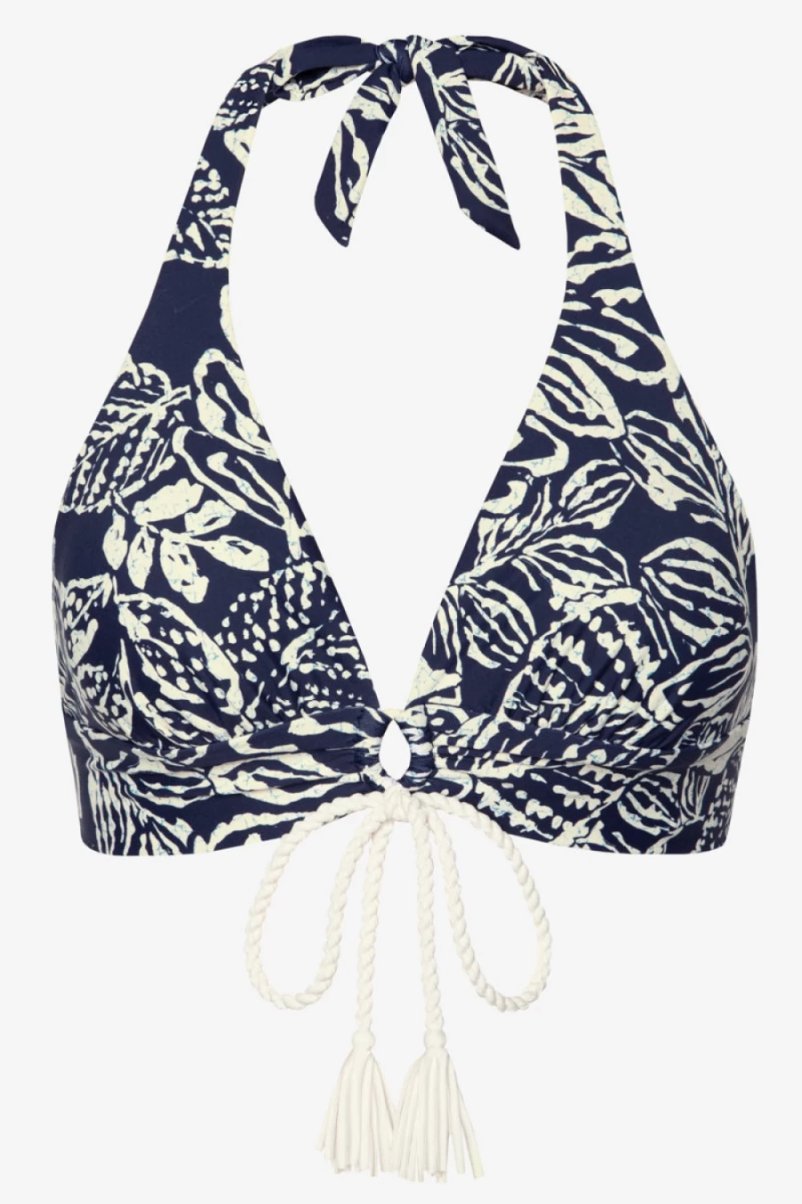 Robin Piccone Women's Navy/Ecru Indah Halter Top