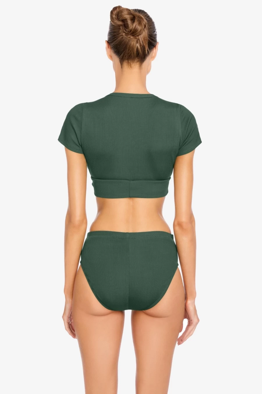 Robin Piccone Women's Amy High Waist Bikini Bottom - Retro Swimwear for Women