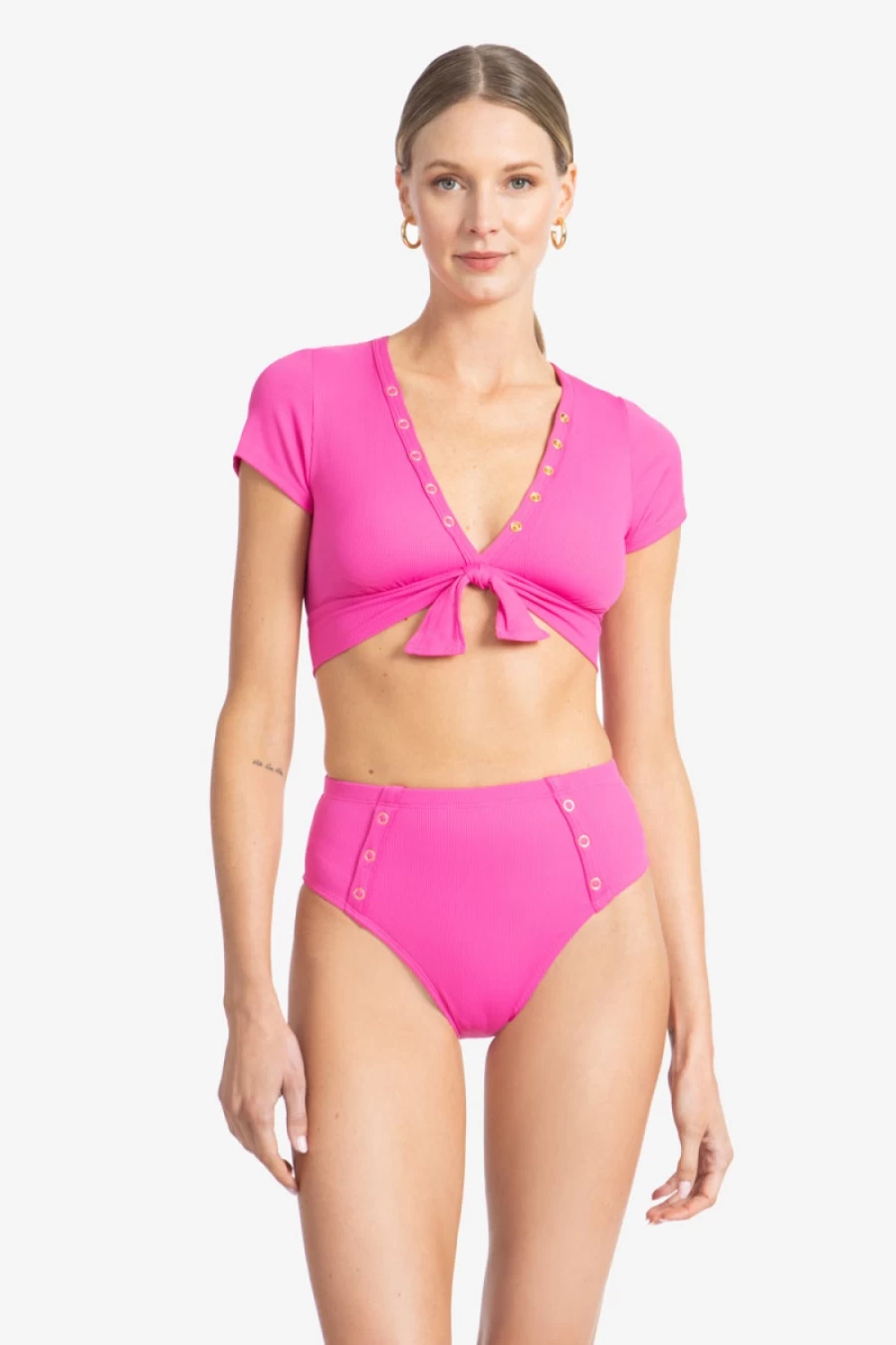 Robin Piccone Women's Amy Raglan Bikini Top - Stylish Swimwear for Women