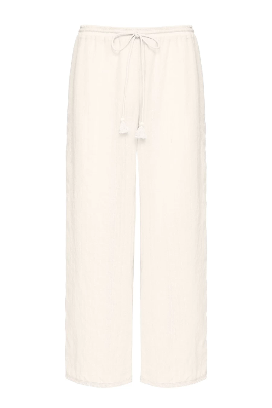 Robin Piccone Women's Michelle High-Waisted Fringe Boho Palazzo Pants