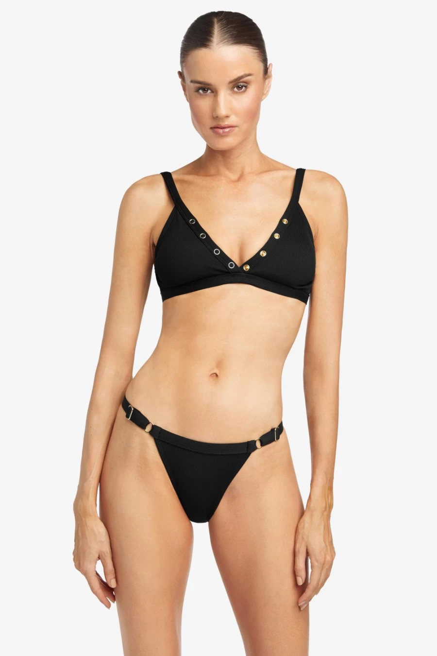 Robin Piccone Women's Licorice Cheeky Bikini Bottom - Stylish Swimwear for Women