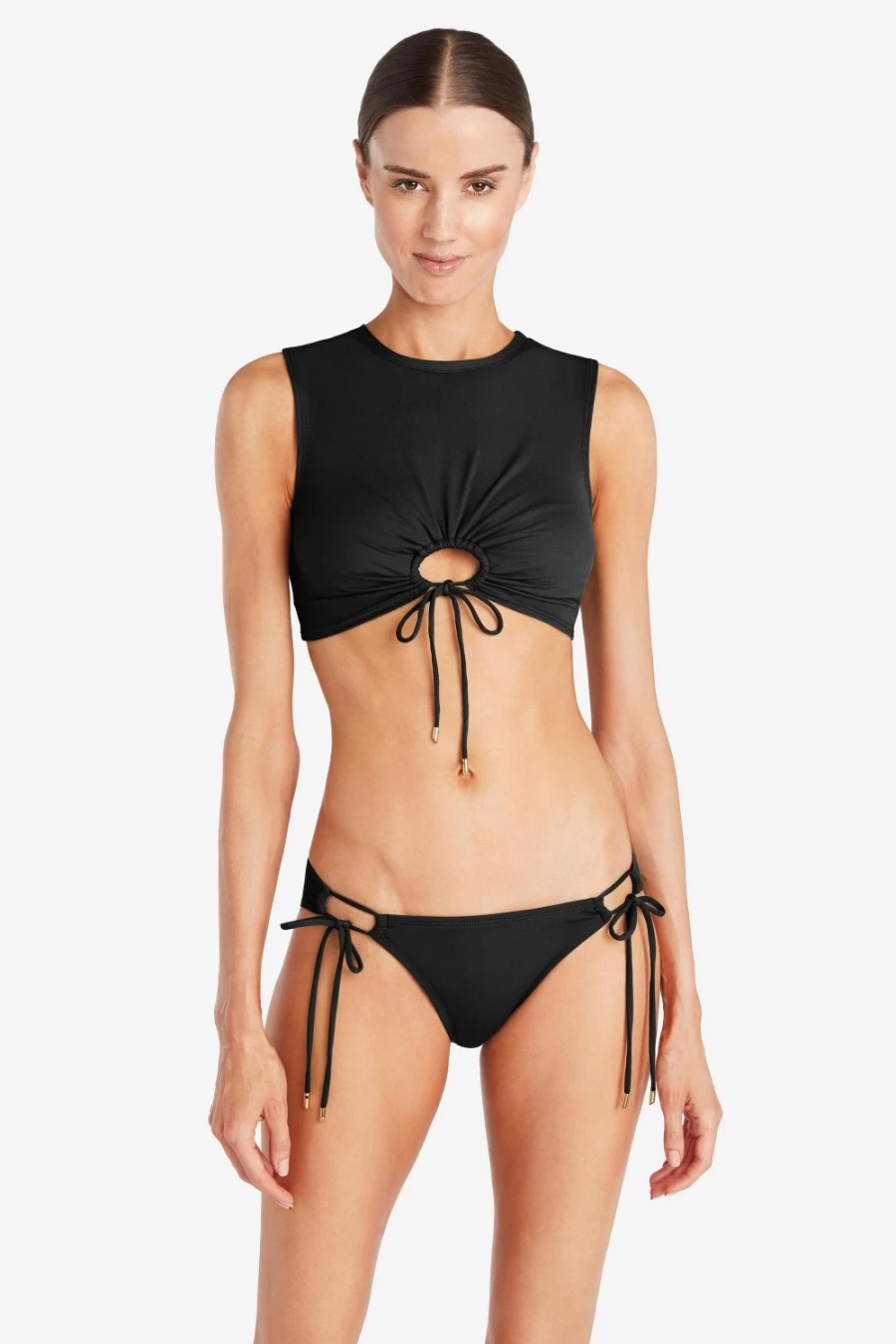 Robin Piccone Women's Aubrey Side Tie Bikini Bottom - Adjustable Swimwear