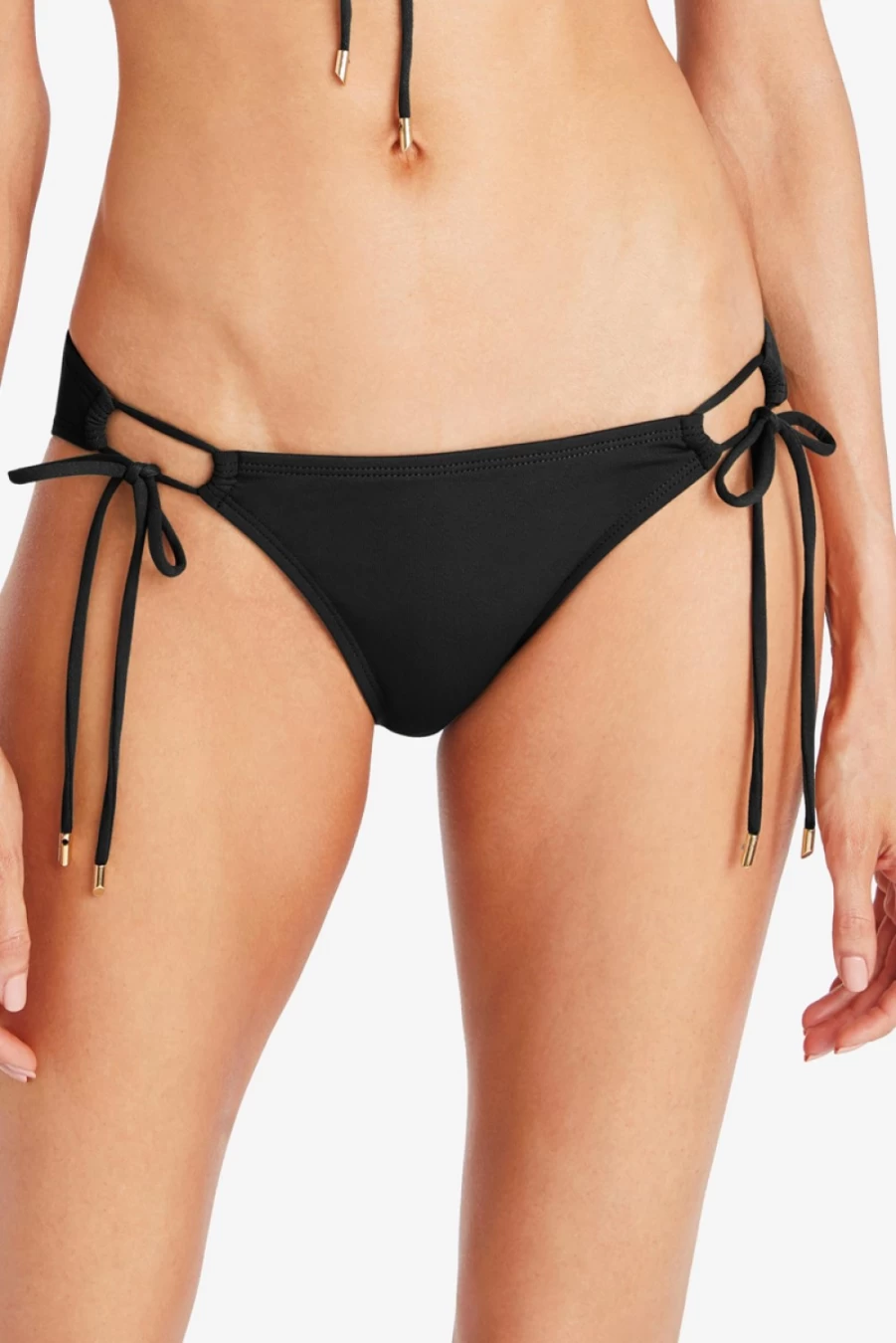 Robin Piccone Women's Aubrey Side Tie Bikini Bottom - Adjustable Swimwear