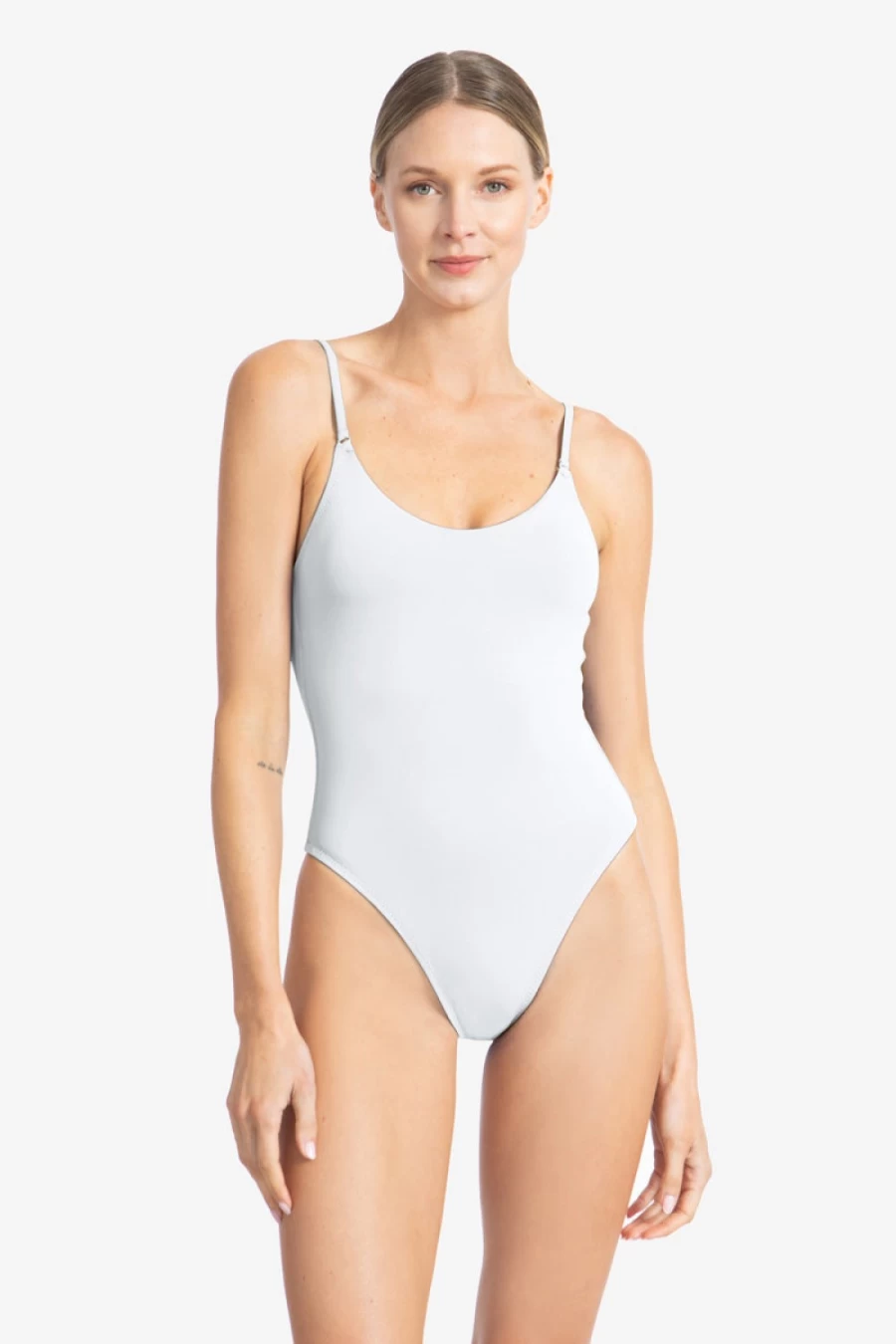 Robin Piccone Women's White Ava Scoop Neck Mio One Piece Swimsuit