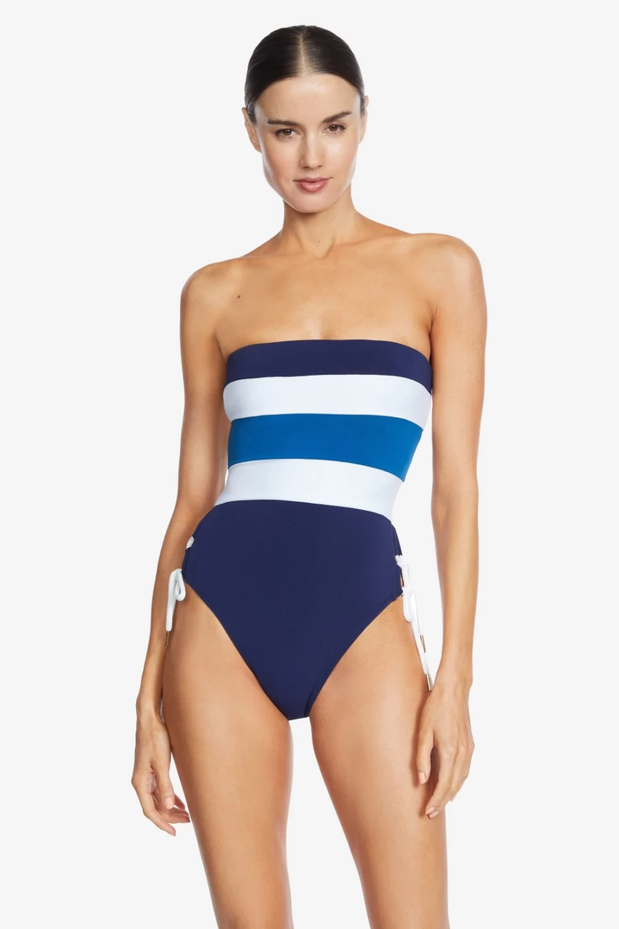 Robin Piccone Women's Emma Bandeau One Piece Swimsuit in Safire Combo