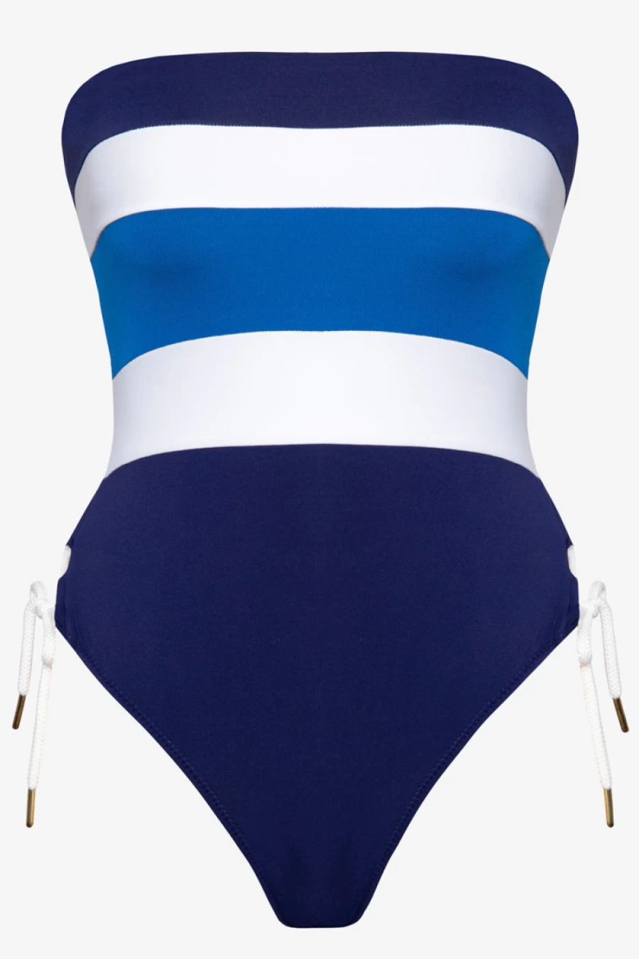 Robin Piccone Women's Emma Bandeau One Piece Swimsuit in Safire Combo