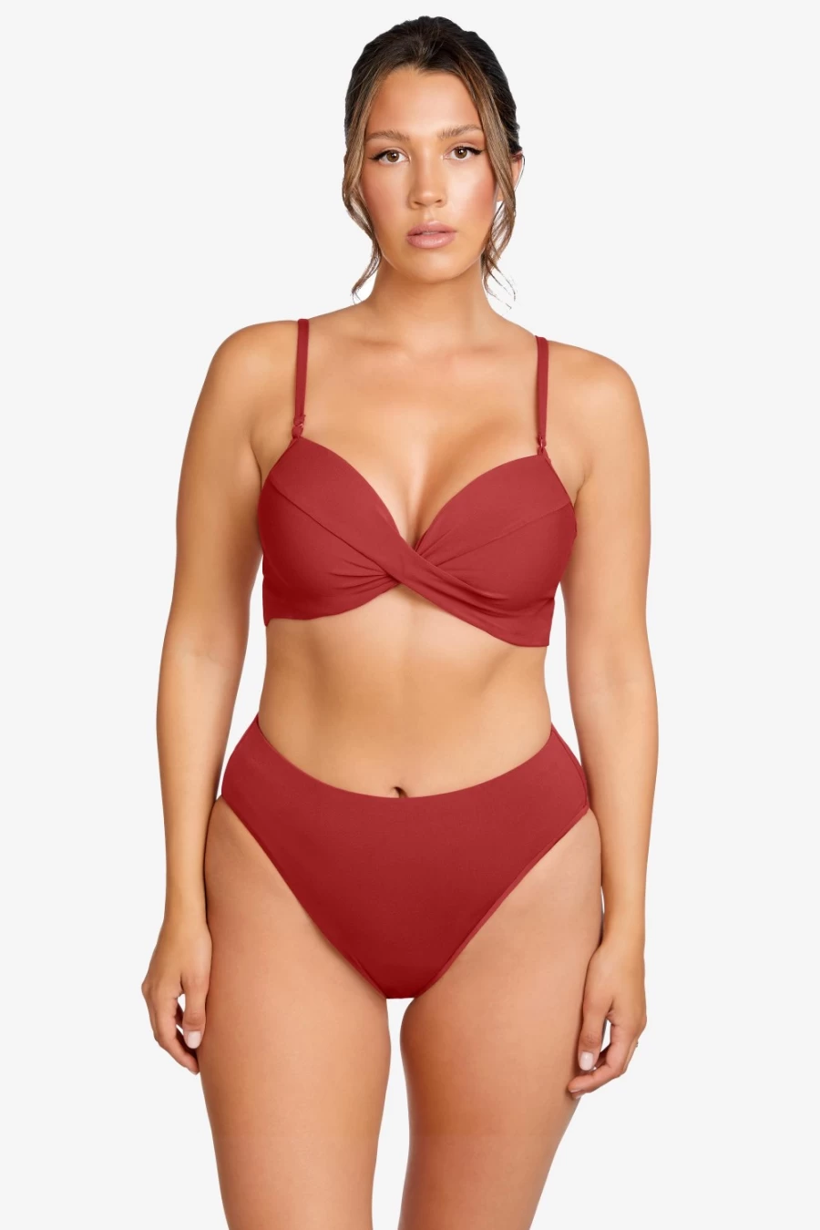 Robin Piccone Women's Aubrey Twist Cami Bikini Top - D-Cup Support Swimwear