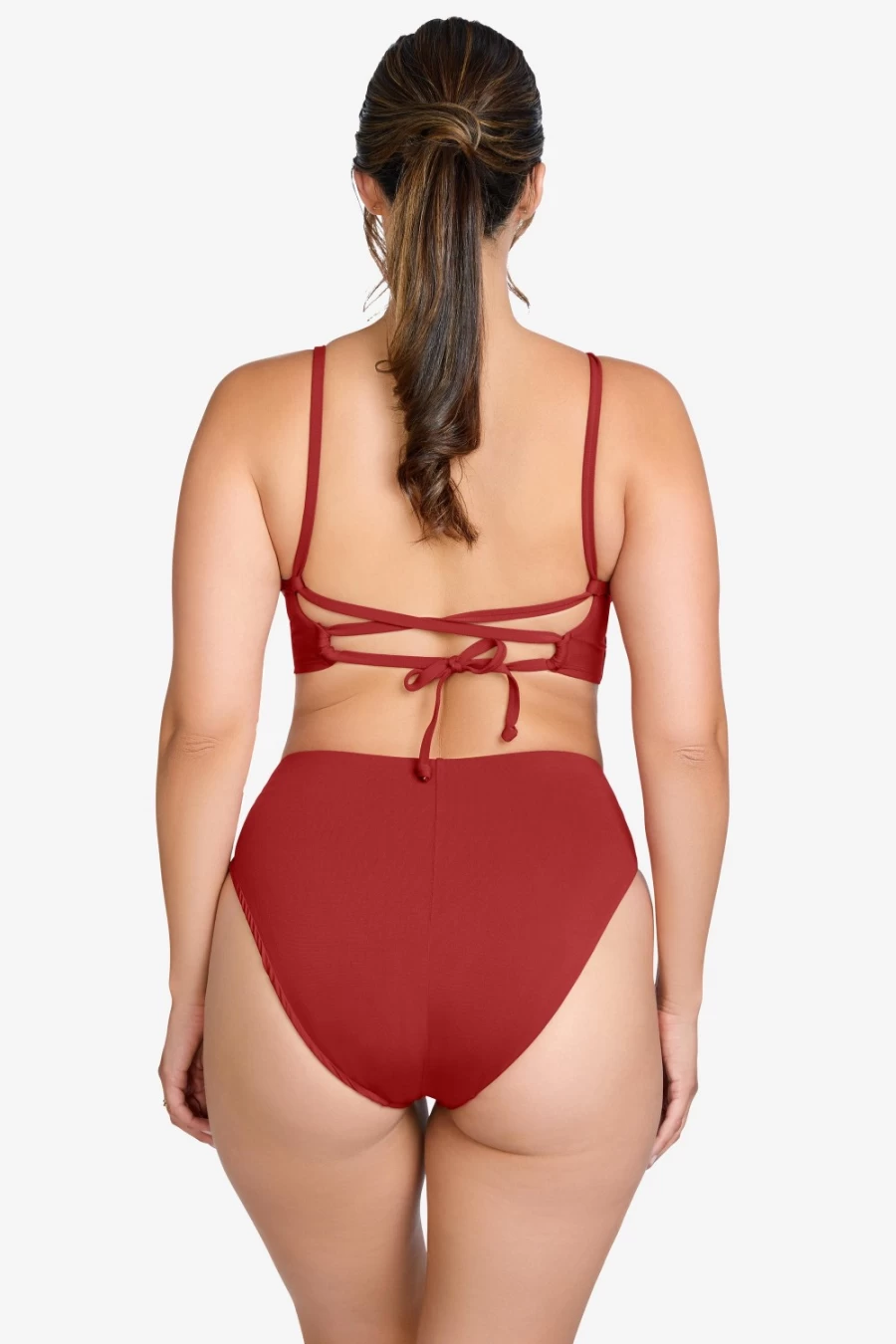 Robin Piccone Women's Aubrey Twist Cami Bikini Top - D-Cup Support Swimwear
