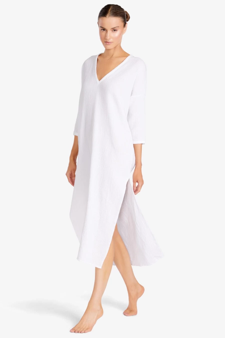 Robin Piccone Women's Emily V-Neck Tunic Dress - Flowy Casual Chic Style