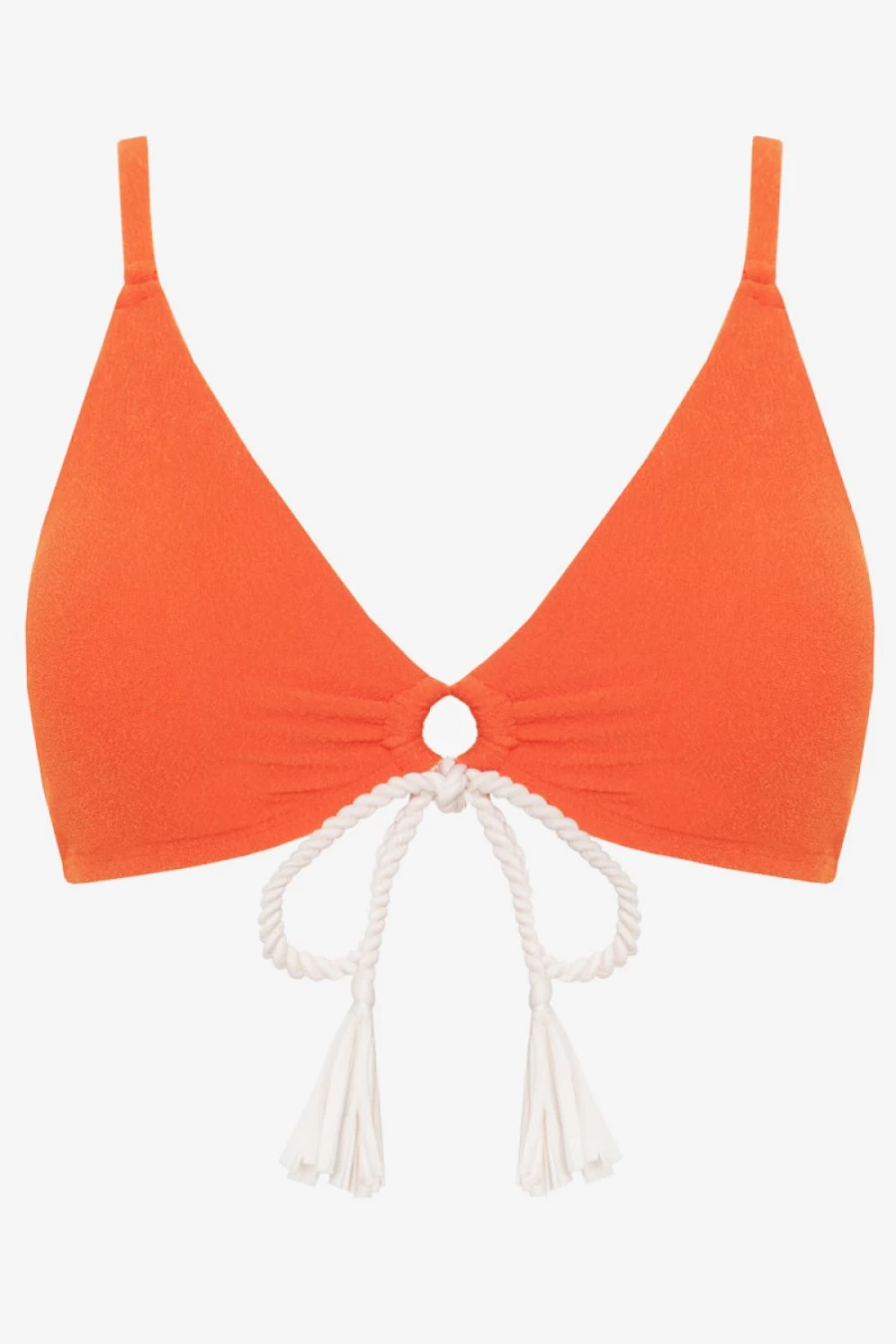 Robin Piccone Women's Soliel Tie-Front Bikini Top in Marmalade