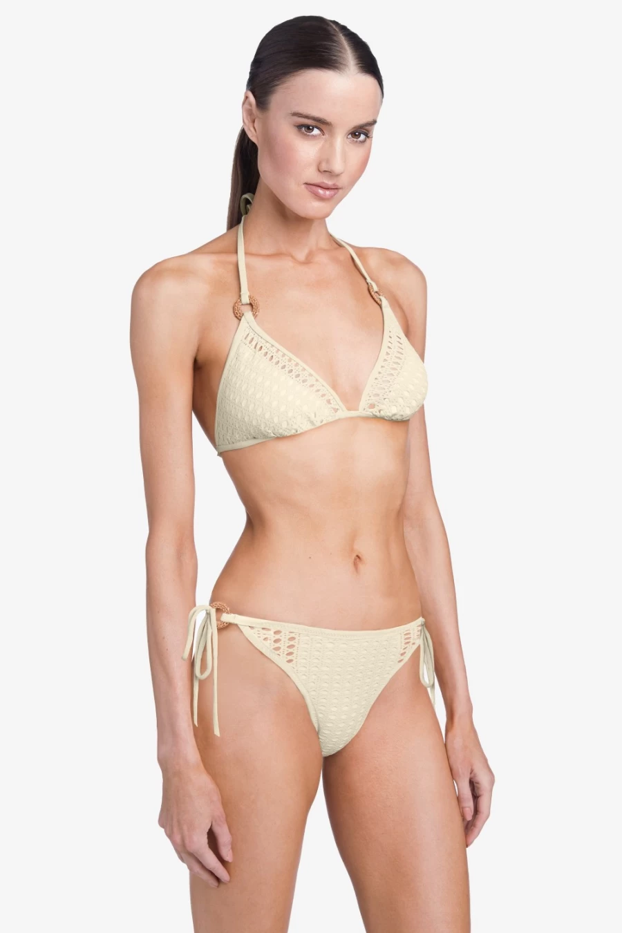 Robin Piccone Women's Marlow Side Tie Bottom in Ecru