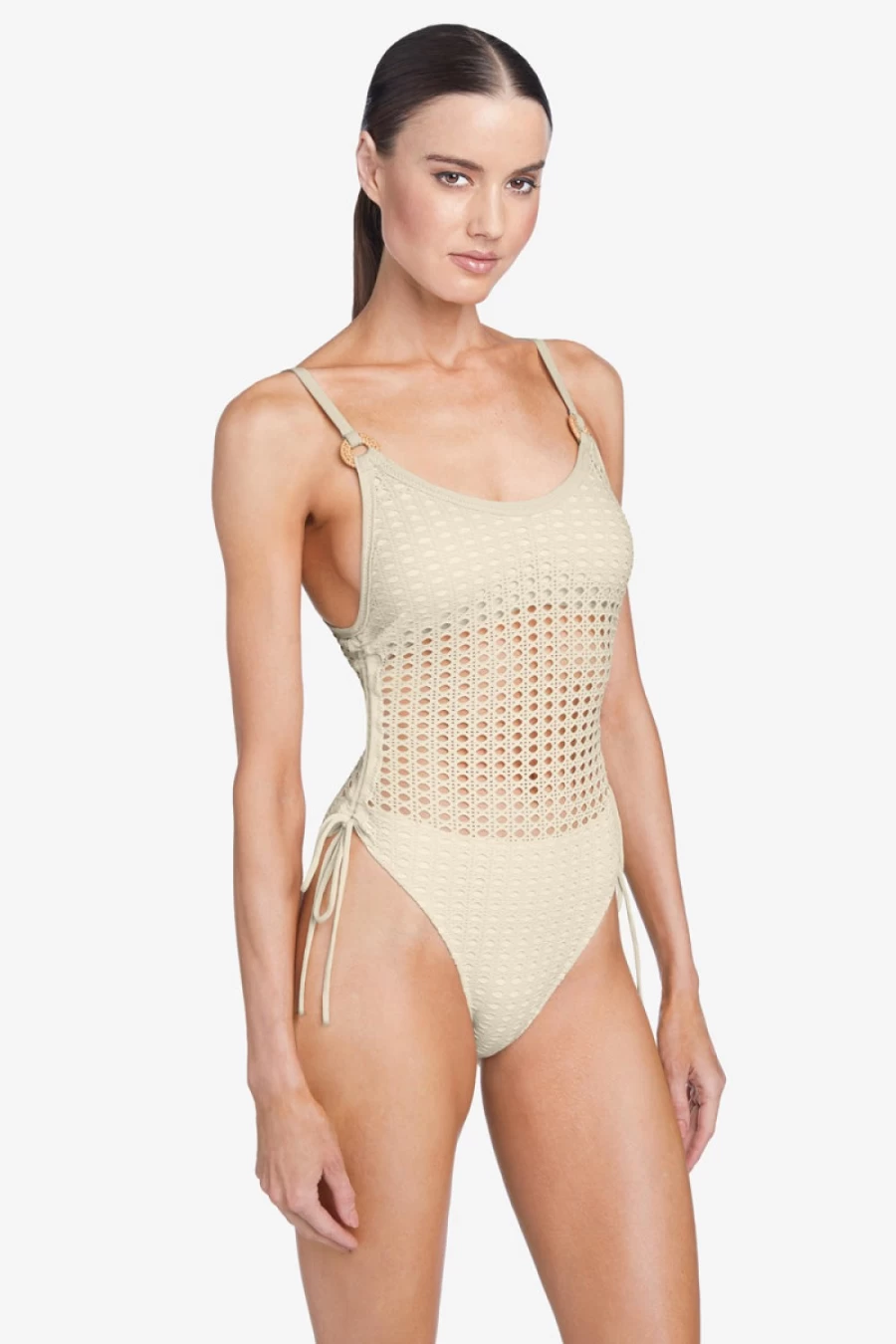 Robin Piccone Women's Marlow One Piece Swimsuit in Ecru