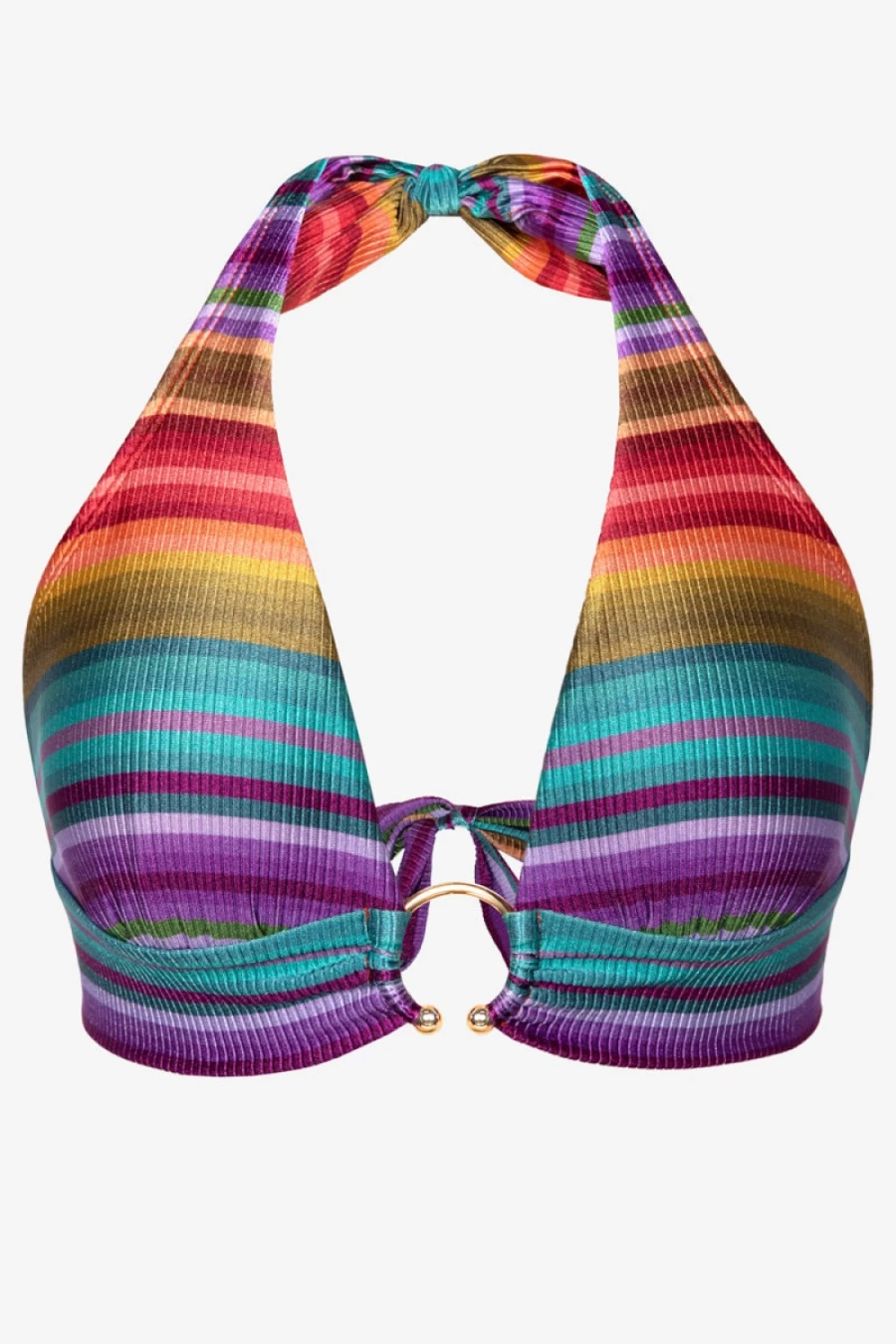 Robin Piccone Women's Multi Color Ines Halter Top