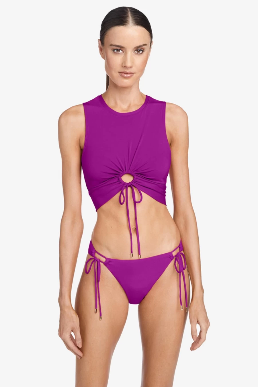 Robin Piccone Women's Aubrey Tank Bikini Top - Stylish Swimwear for Summer