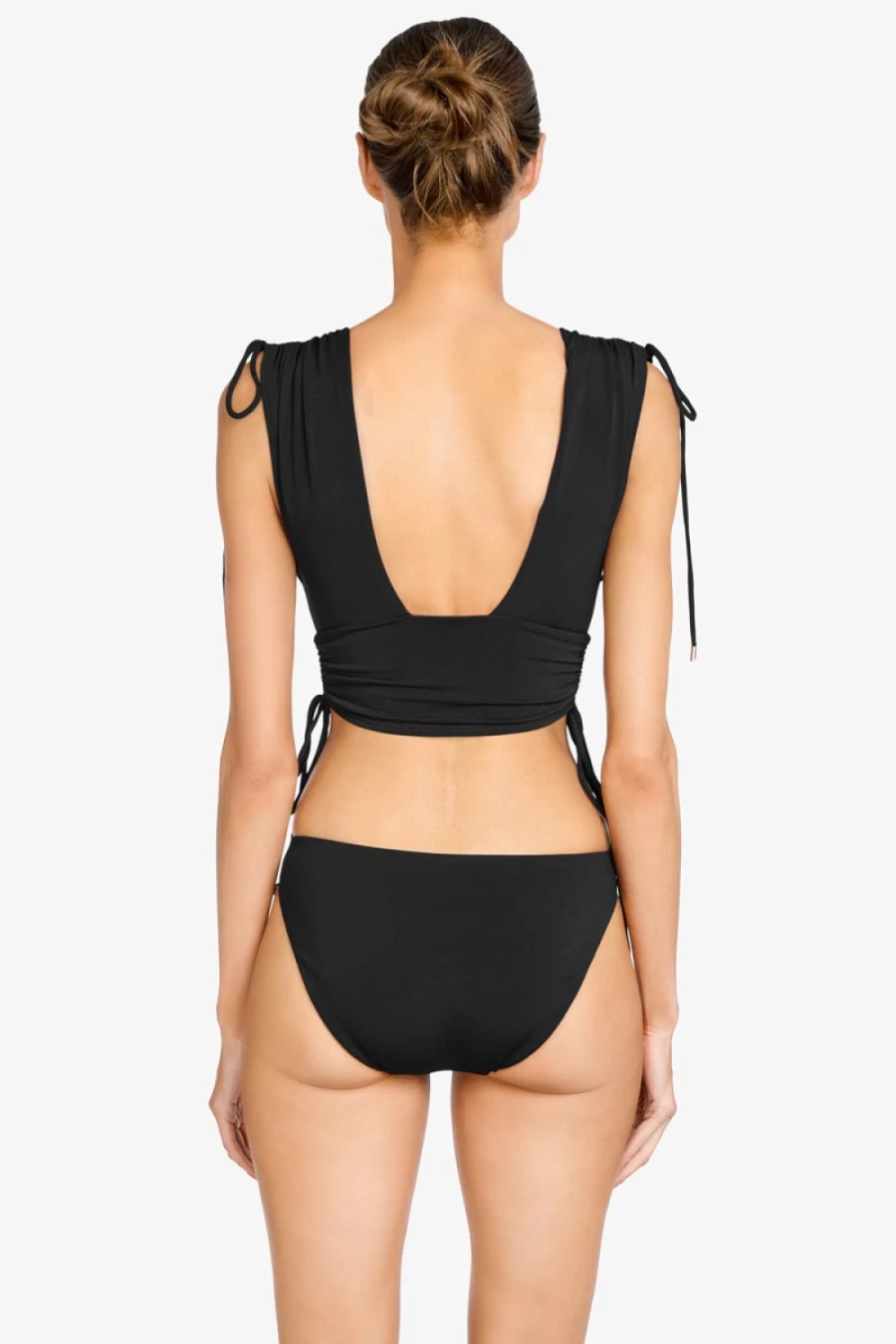 Robin Piccone Women's Black Aubrey V Plunge Top