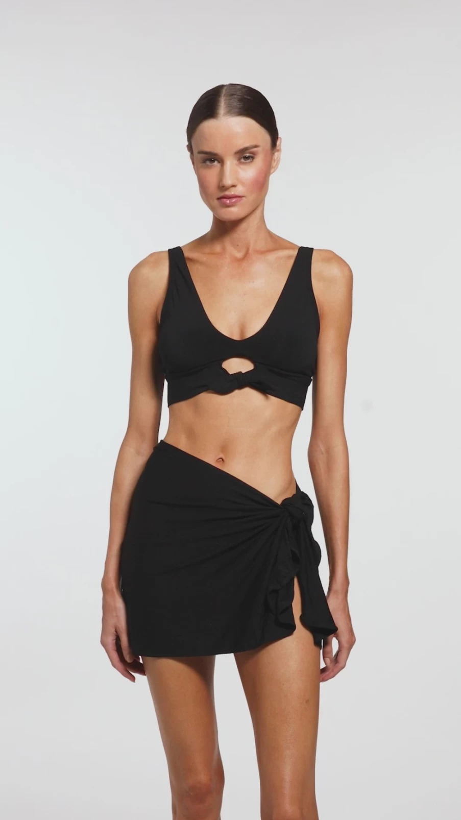 Robin Piccone Women's Black Ava Modal Pareo - Soft Beach Wrap & Cover-Up