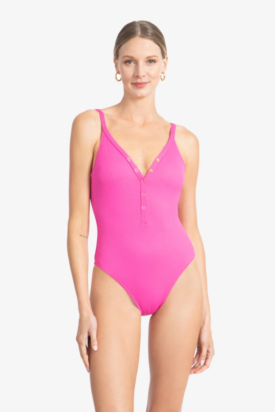 Robin Piccone Women's Amy V-Neck One Piece Swimsuit