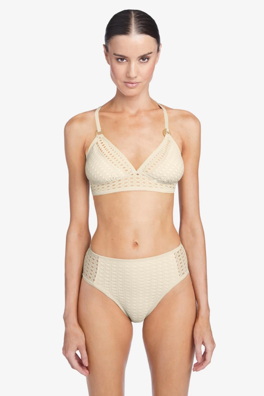Robin Piccone Women's Marlow Halter Bikini Top in Ecru