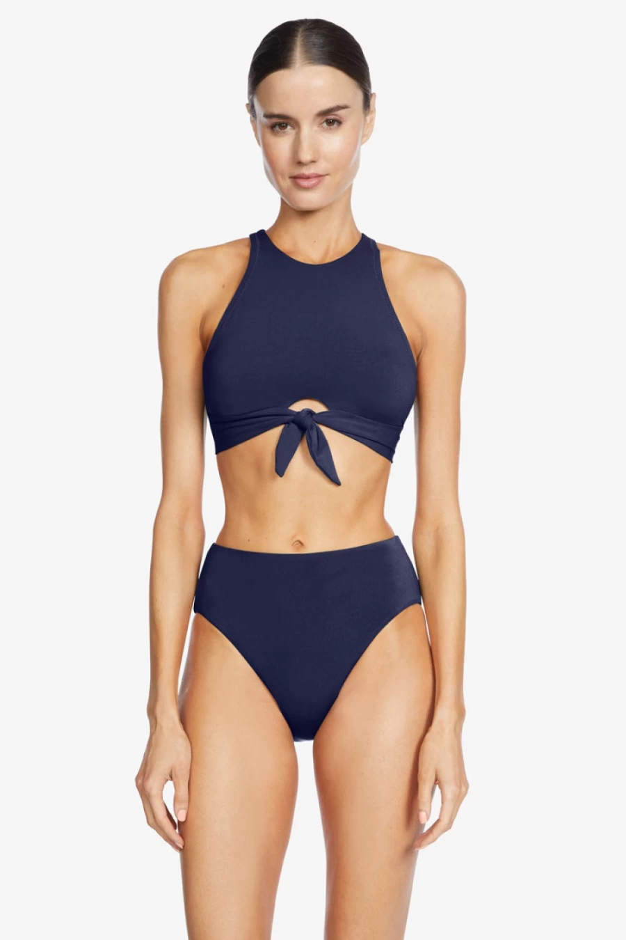 Robin Piccone Women's Ava High Waist Bikini Bottom - Sexy Retro Swimwear